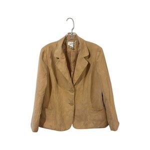 Studio work western butter brown tan soft blazer size 12